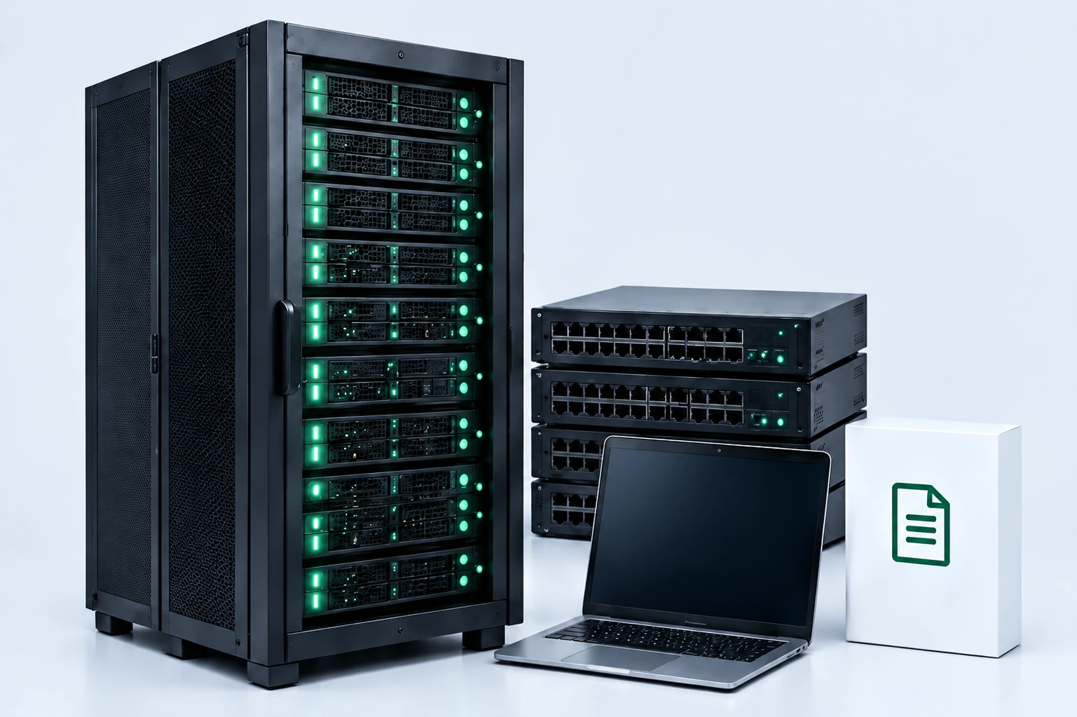 Illustration of infrastructure equipment, software licenses and deployment tools